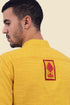 Shirt in cotton with contrast color stitching